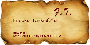 Frecko Tankréd névjegykártya